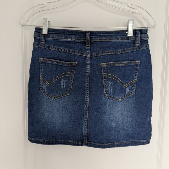 Amazon High Rise Denim Mini Skirt - Picture 2 of 6